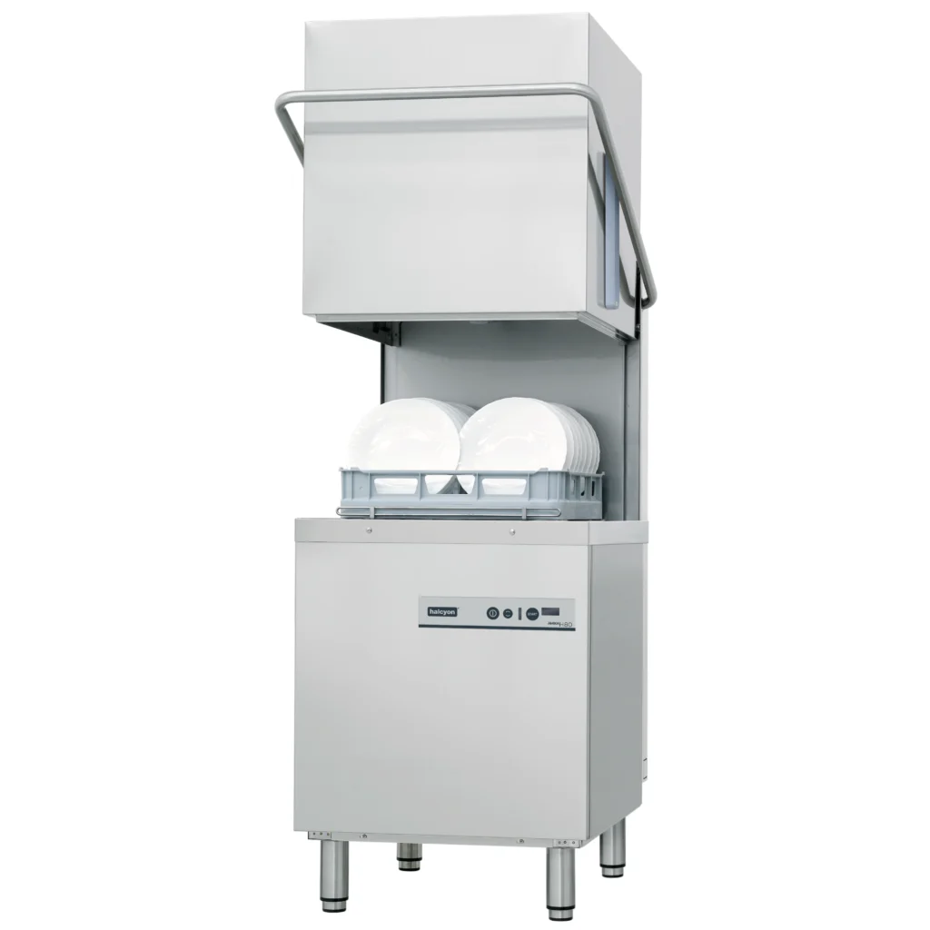Suppliers of the Halcyon Amika AMH80 glasswasher. Gravity drain and pumped drain models available.